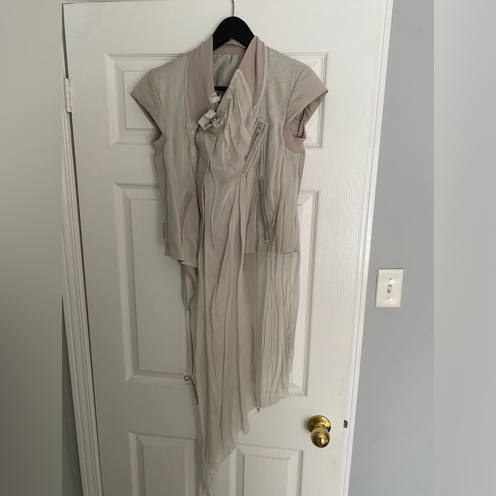 Rick Owens Asymmetrical Cream Top/ Vest